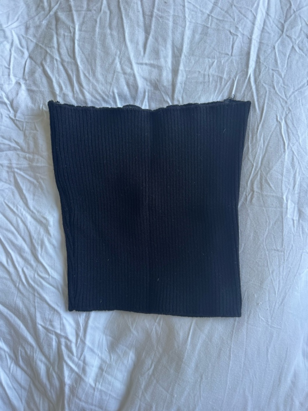 Black Ribbed Tube Top